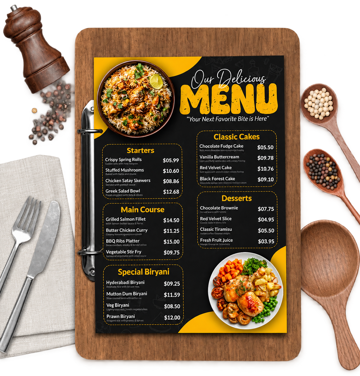 Restaurant Menu Design